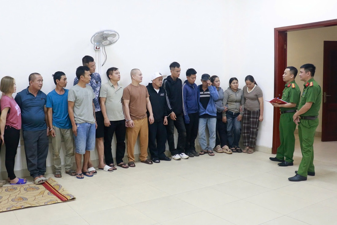 Các đối tượng tại cơ quan Công an