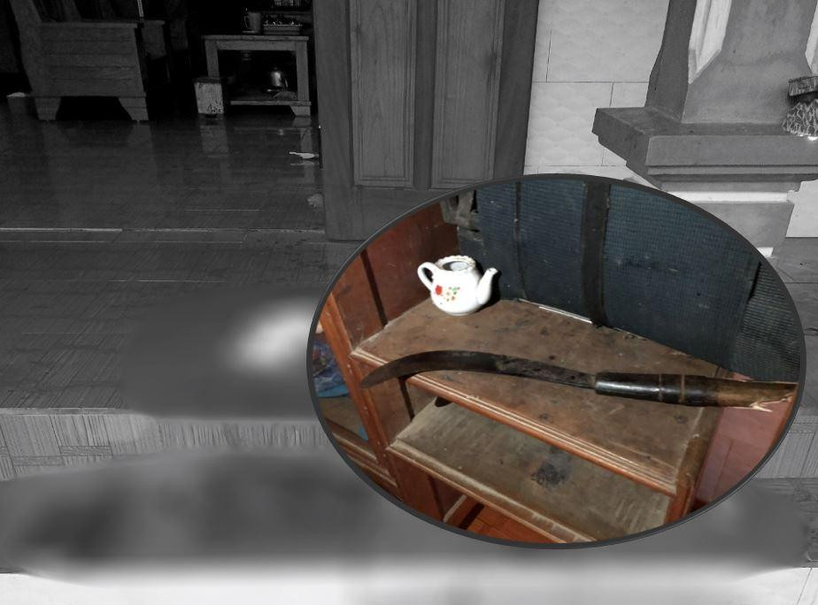 Tang vật và một góc hiện trường Tang vật và một góc hiện trường