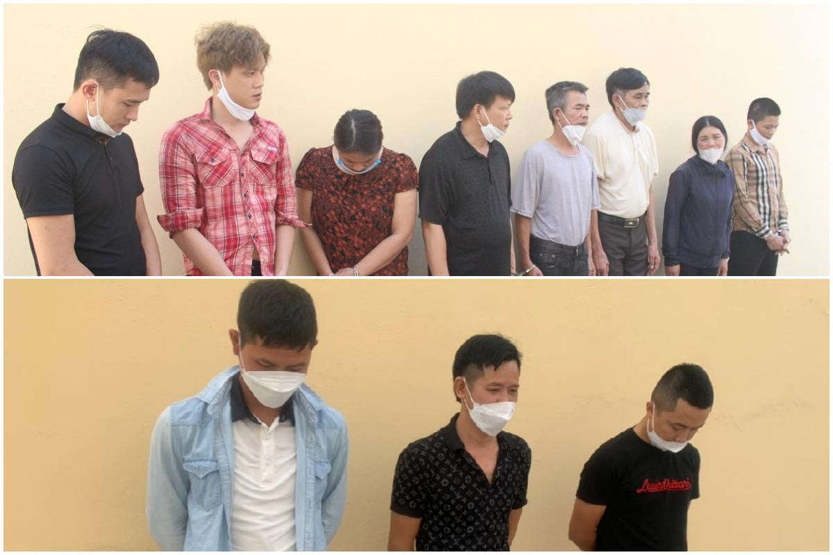 11 đối tượng bị bắt giữ 11 đối tượng bị bắt giữ