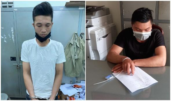 Đối tượng Lô Văn Long (trái) và Quang Văn Đức Đối tượng Lô Văn Long (trái) và Quang Văn Đức