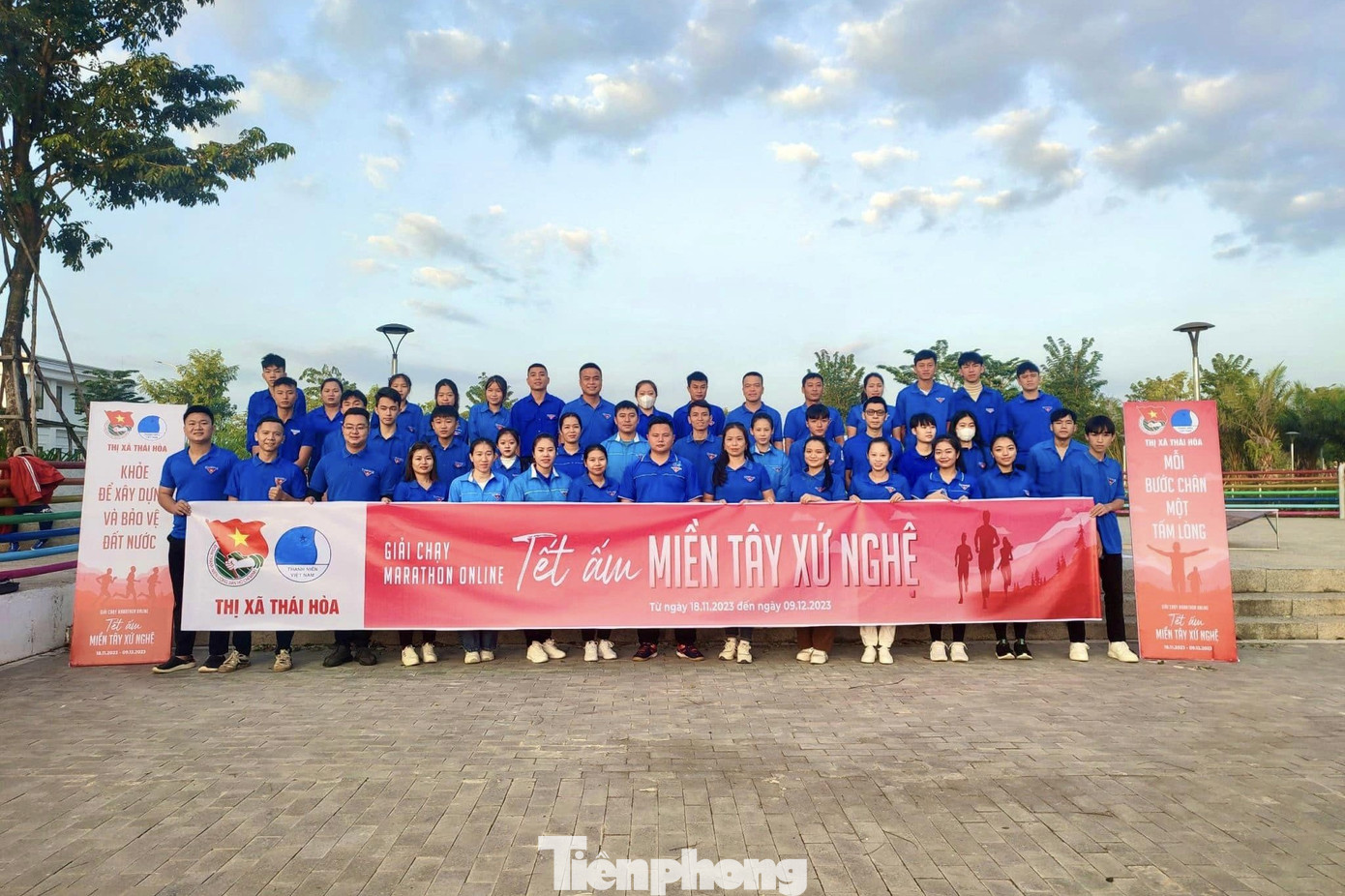 Tuổi trẻ thị xã Thái Hòa hưởng ứng giải chạy bộ online gây quỹ “Tết ấm miền Tây xứ Nghệ”.