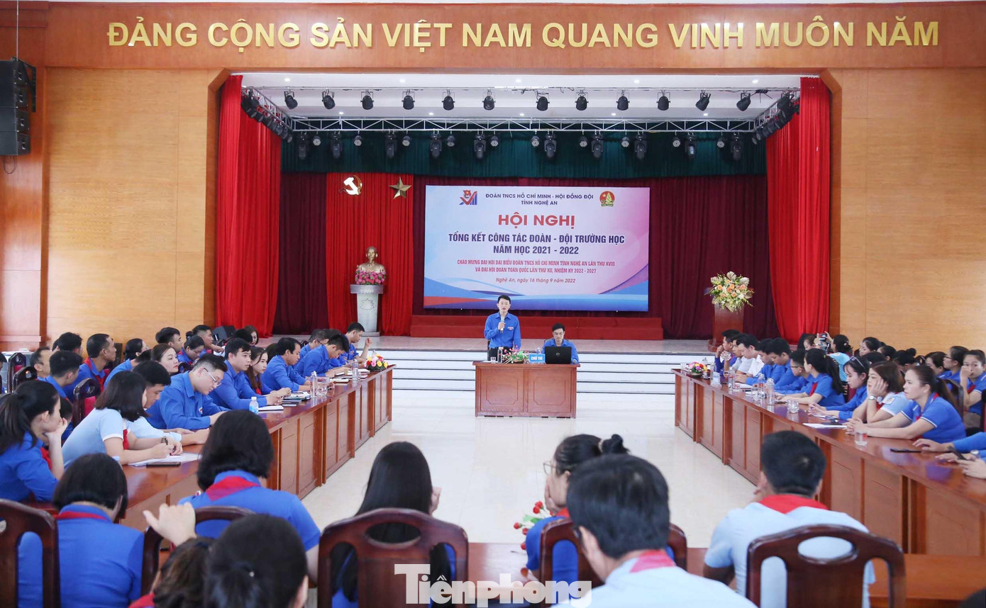 Toàn cảnh Hội nghị tổng kết công tác Đoàn - Đội trường học năm học 2021 – 2022.