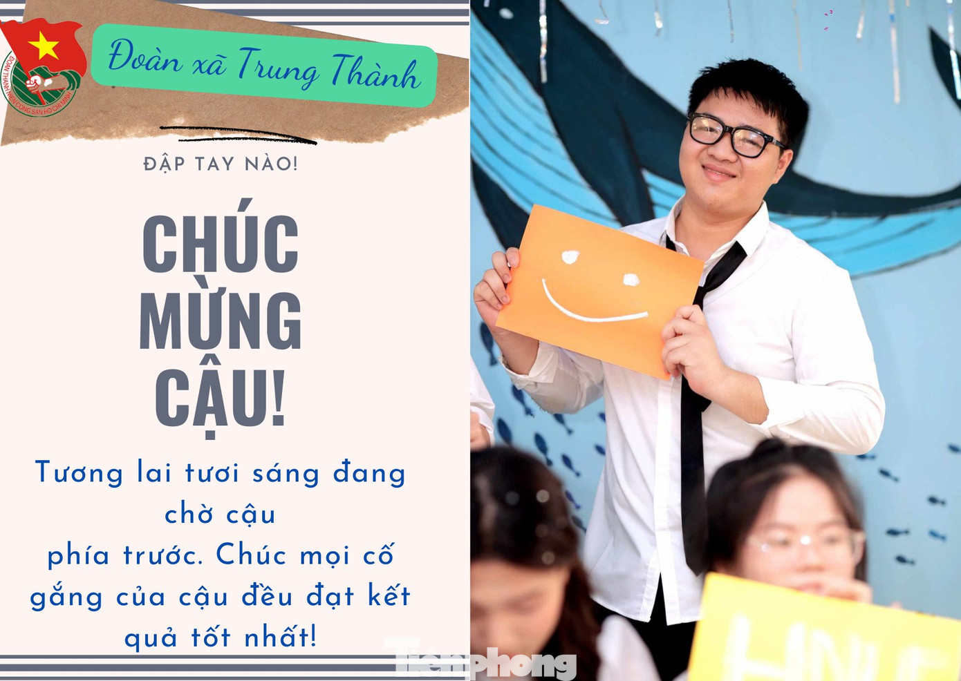 Chỉ còn một ngày nữa, các sĩ tử 2k5 sẽ bước vào kỳ thi tốt nghiệp THPT Quốc gia năm 2023, đánh dấu một cột mốc mới của quá trình trưởng thành. Nhằm giúp các em có thêm động lực, tâm lý thoải mái để bước vào kỳ thi quan trọng, chị Trần Thị Cần, Bí thư Đoàn xã Trung Thành, huyện Yên Thành, Nghệ An đã tự thiết kế những lời chúc, thông điệp đầy ý nghĩa.