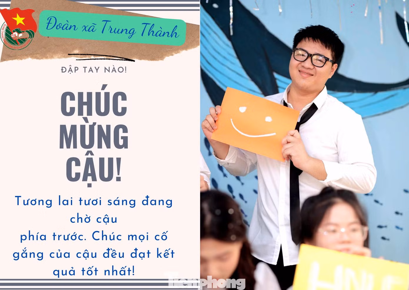Chỉ còn một ngày nữa, các sĩ tử 2k5 sẽ bước vào kỳ thi tốt nghiệp THPT Quốc gia năm 2023, đánh dấu một cột mốc mới của quá trình trưởng thành. Nhằm giúp các em có thêm động lực, tâm lý thoải mái để bước vào kỳ thi quan trọng, chị Trần Thị Cần, Bí thư Đoàn xã Trung Thành, huyện Yên Thành, Nghệ An đã tự thiết kế những lời chúc, thông điệp đầy ý nghĩa.