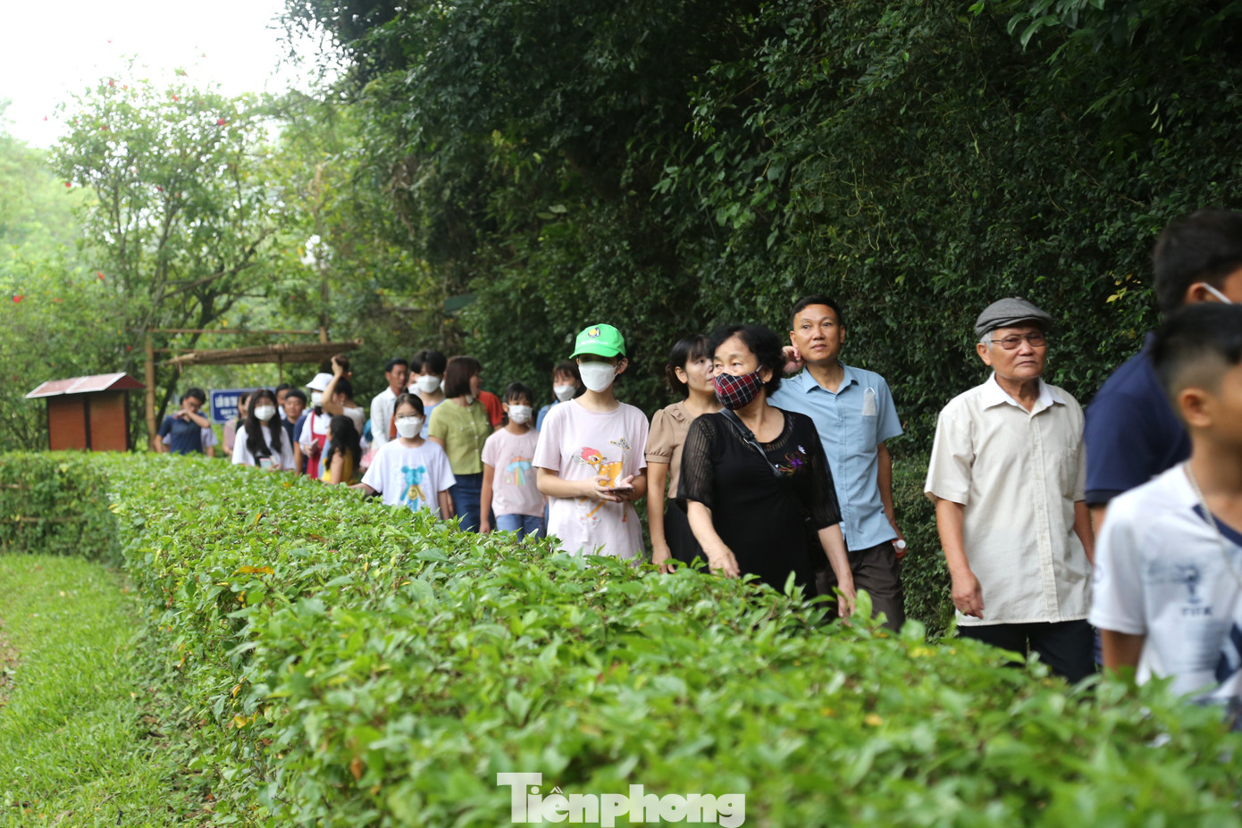 Tại làng Sen quê nội, dòng người nối chân nhau vào thăm ngôi nhà tranh của thân mẫu Bác Hồ gần như liên tục