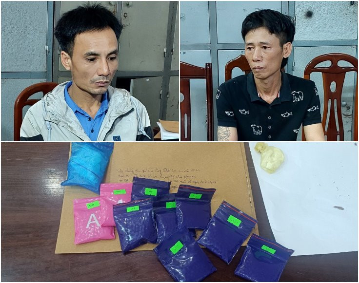 Hai đối tượng cùng tang vật Hai đối tượng cùng tang vật