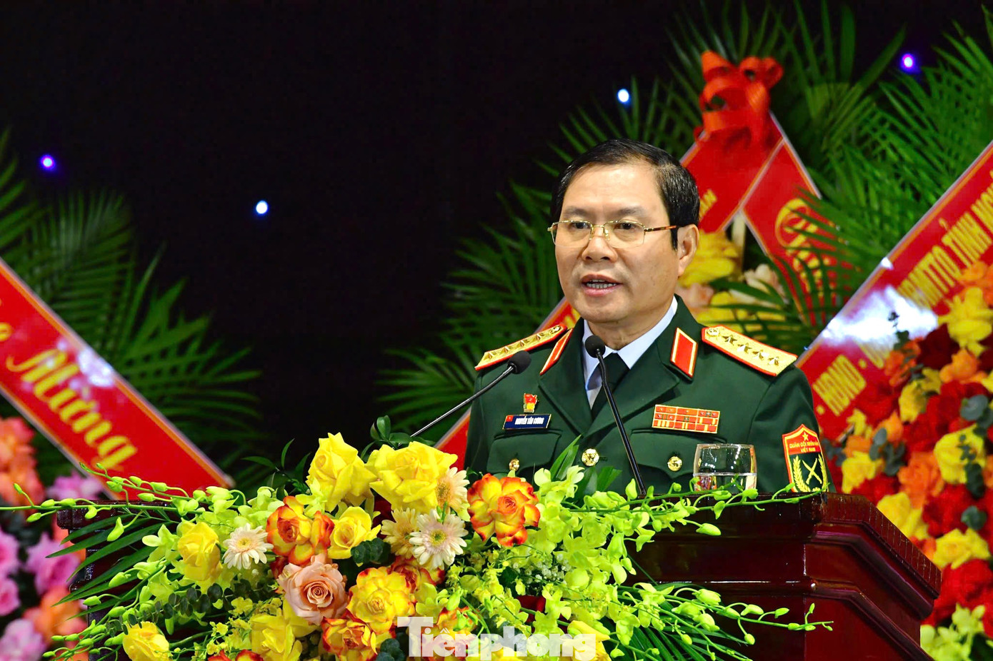 Đại tướng Nguyễn Tân Cương - Tổng Tham mưu trưởng QĐND Việt Nam, Thứ trưởng Bộ Quốc phòng, phát biểu chỉ đạo tại buổi lễ