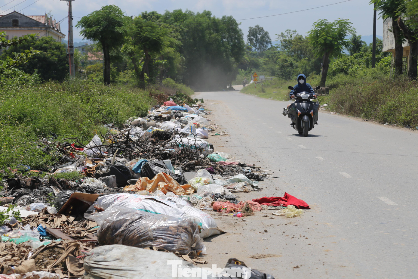 Chị Nguyễn Thị Vân (trú phường Vinh Tân, TP Vinh) chia sẻ: “Tình trạng xả rác ra đường ven sông Vinh diễn ra từ lâu nhưng không thấy ai thu dọn. Mỗi lần đi qua tuyến đường này, tôi phải nhấn ga đi nhanh vì mùi hôi thối bốc lên”.