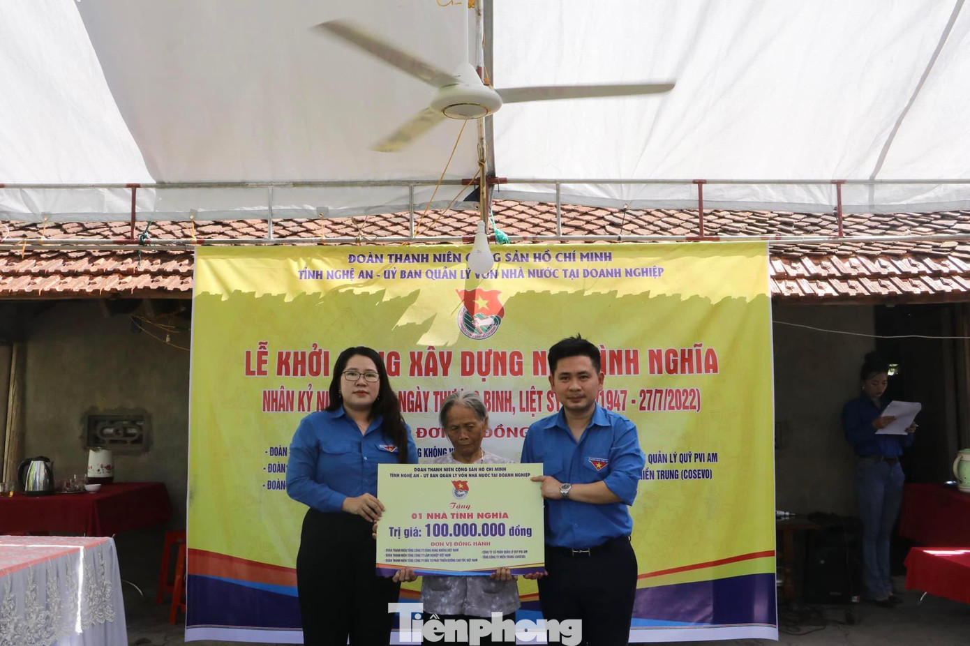 Tổ chức Lễ khởi công xây dựng nhà tình nghĩa cho gia đình bà Trần Thị Thanh tại Thôn Cẩm Thái, xã Đại Đồng, Thanh Chương, là thân nhân của anh hùng liệt sỹ.