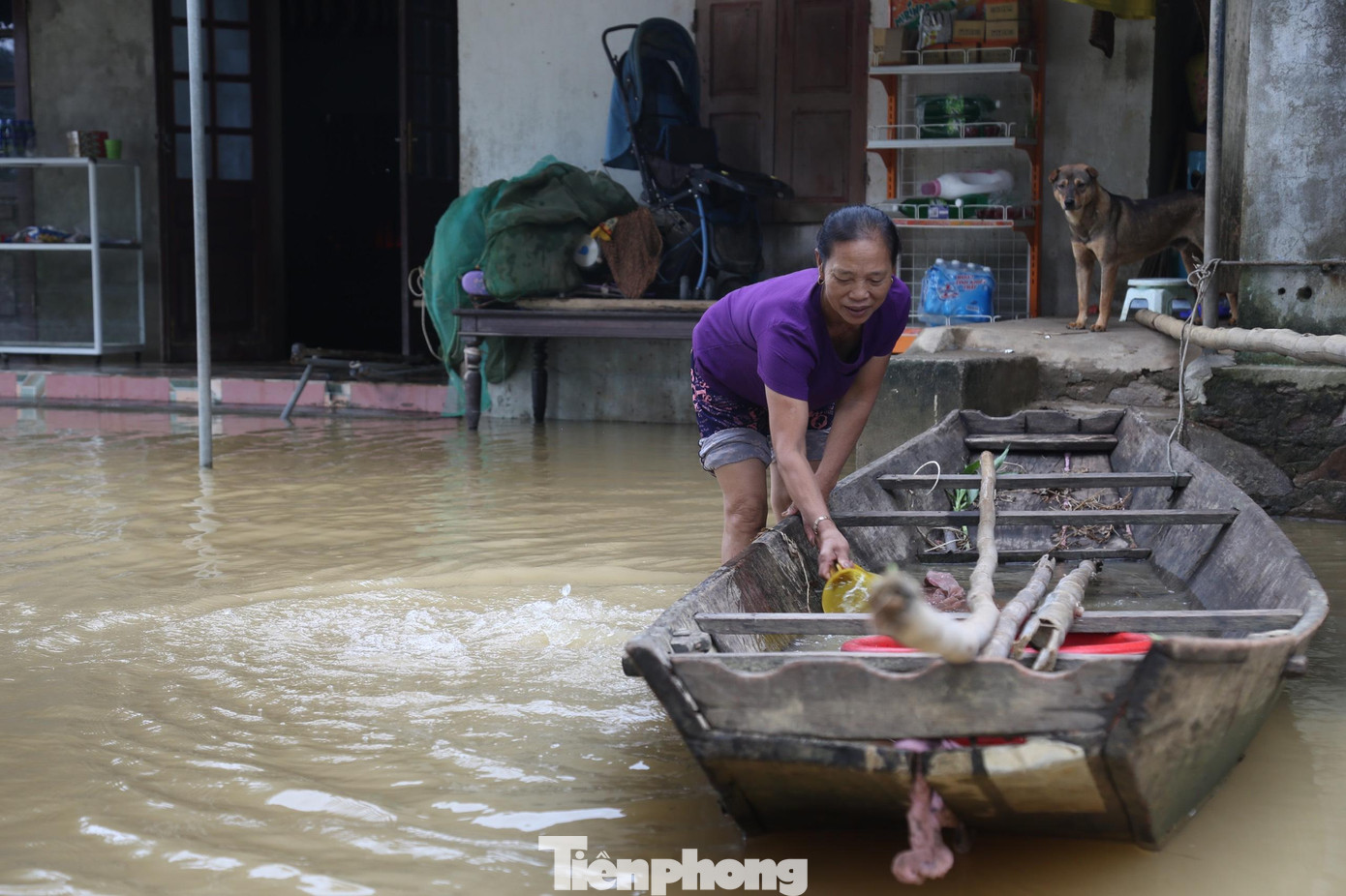 Bà Nguyễn Thị Tuất (65 tuổi), trú xóm Phú Xuân, xã Châu Nhân chia sẻ: "Nhà tôi bị ngập toàn bộ. Gà, vịt bị nước lũ cuốn trôi hết. Đồ đạc trong nhà dù đã kê cao nhưng đều bị ngấm nước, hư hỏng. Cả tuần nay nước vẫn chưa rút hết khiến cuộc sống gặp nhiều khó khăn". Bà Nguyễn Thị Tuất (65 tuổi), trú xóm Phú Xuân, xã Châu Nhân chia sẻ: "Nhà tôi bị ngập toàn bộ. Gà, vịt bị nước lũ cuốn trôi hết. Đồ đạc trong nhà dù đã kê cao nhưng đều bị ngấm nước, hư hỏng. Cả tuần nay nước vẫn chưa rút hết khiến cuộc sống gặp nhiều khó khăn".
