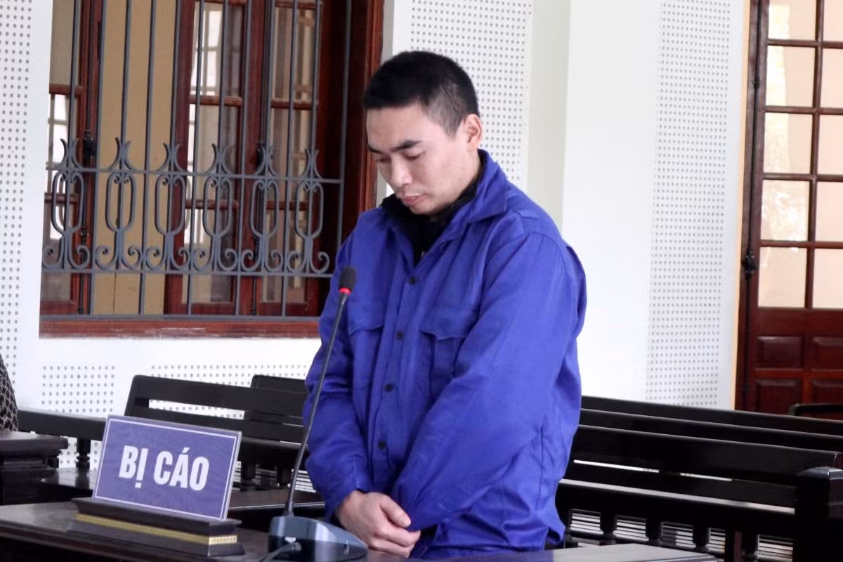 Bị cáo Vi Xuân Thành tại tòa
