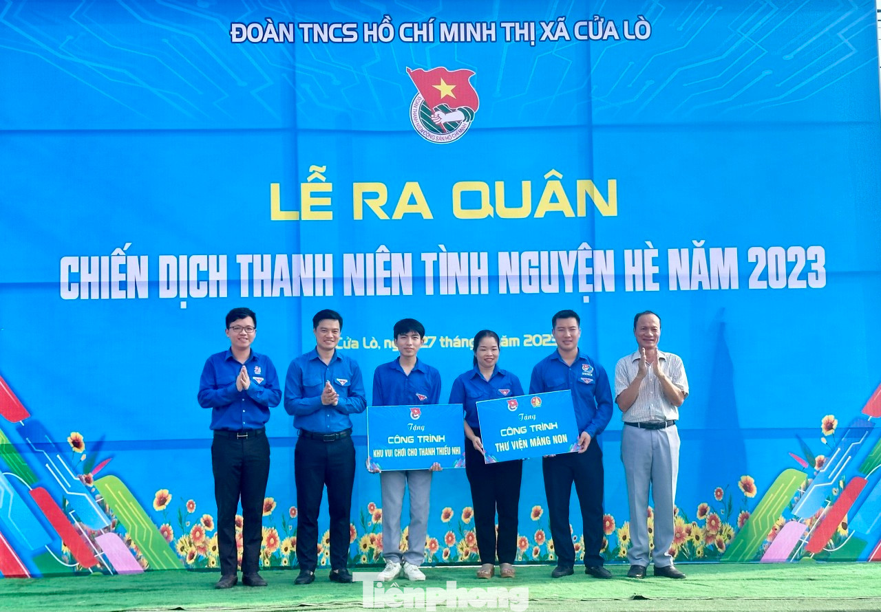 Tại thị xã Cửa Lò, các hoạt động hưởng ứng như tặng công trình khu vui chơi cho thanh thiếu nhi, công trình thư viện măng non,...
