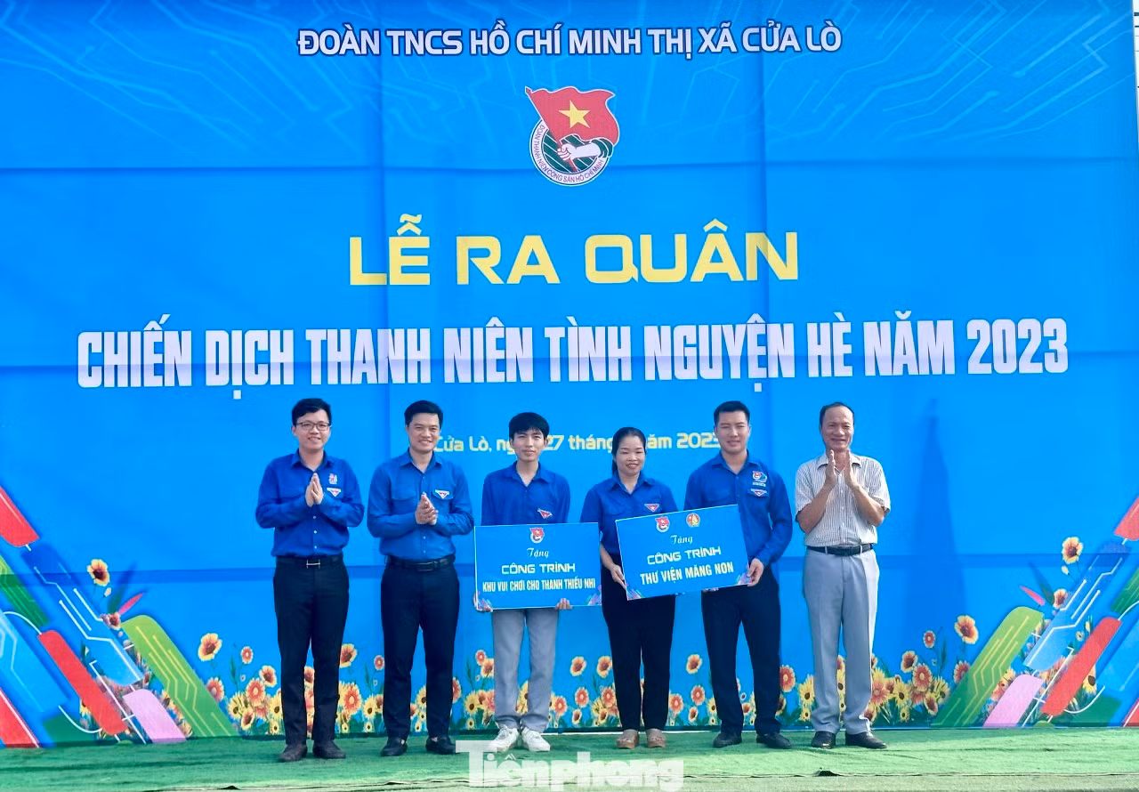 Tại thị xã Cửa Lò, các hoạt động hưởng ứng như tặng công trình khu vui chơi cho thanh thiếu nhi, công trình thư viện măng non,...