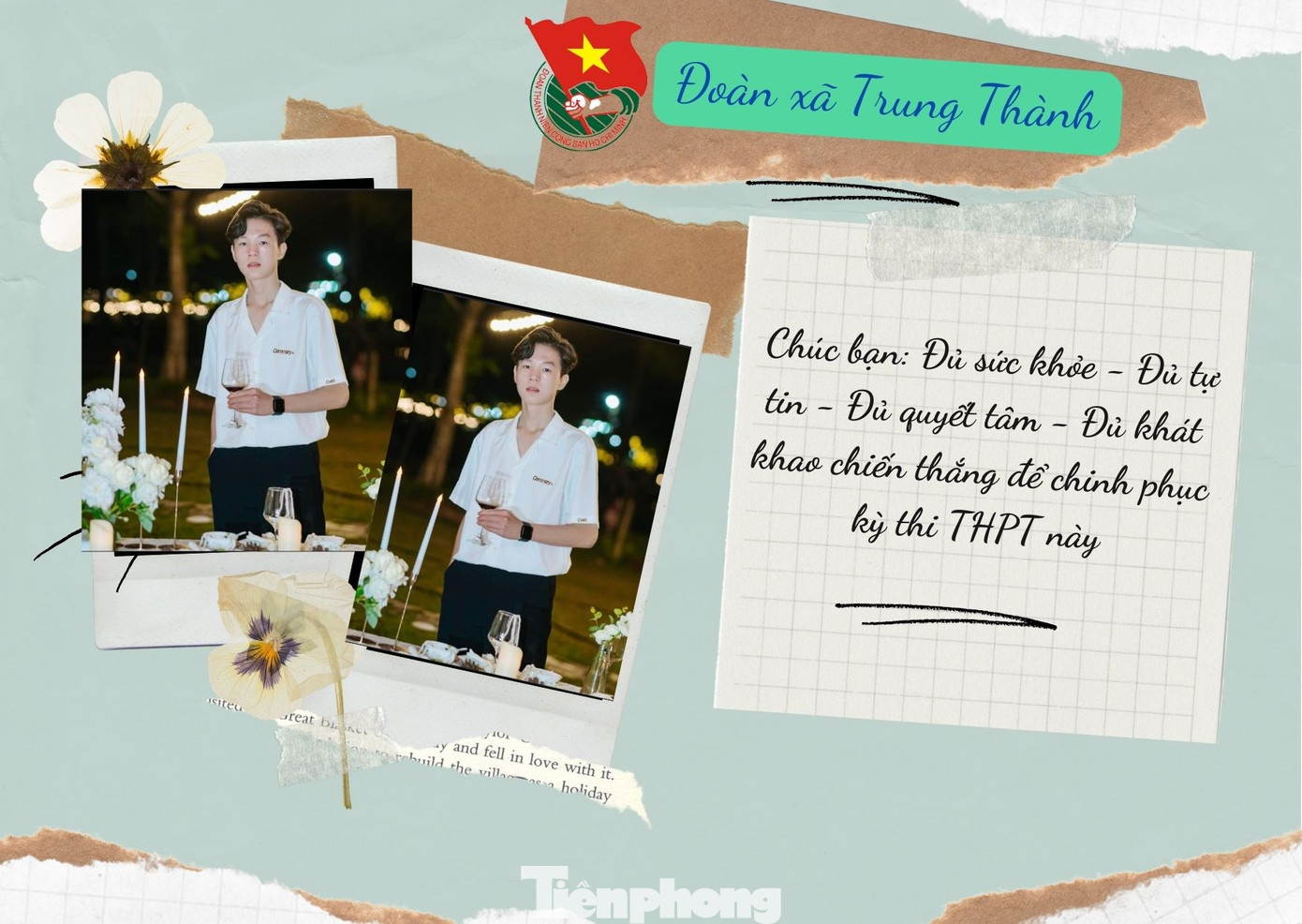 Chị Phạm Thị Huyền Trang, Bí thư Huyện đoàn Yên Thành chia sẻ: “Chương trình Tiếp sức mùa thi năm nay, toàn huyện có 6 đội hình thanh niên tình nguyện với gần 200 đoàn viên, thanh niên tham gia. Trước khi diễn ra kỳ thi, Huyện đoàn cũng đã tổ chức chương trình “Gia sư áo xanh”, mỗi đoàn viên sẽ hỗ trợ một em học sinh ôn thi. Ngoài ra, Huyện đoàn còn tặng quà cho những em học sinh có hoàn cảnh khó khăn trên địa bàn; thiết kế những lời chúc, thông điệp ý nghĩa”.