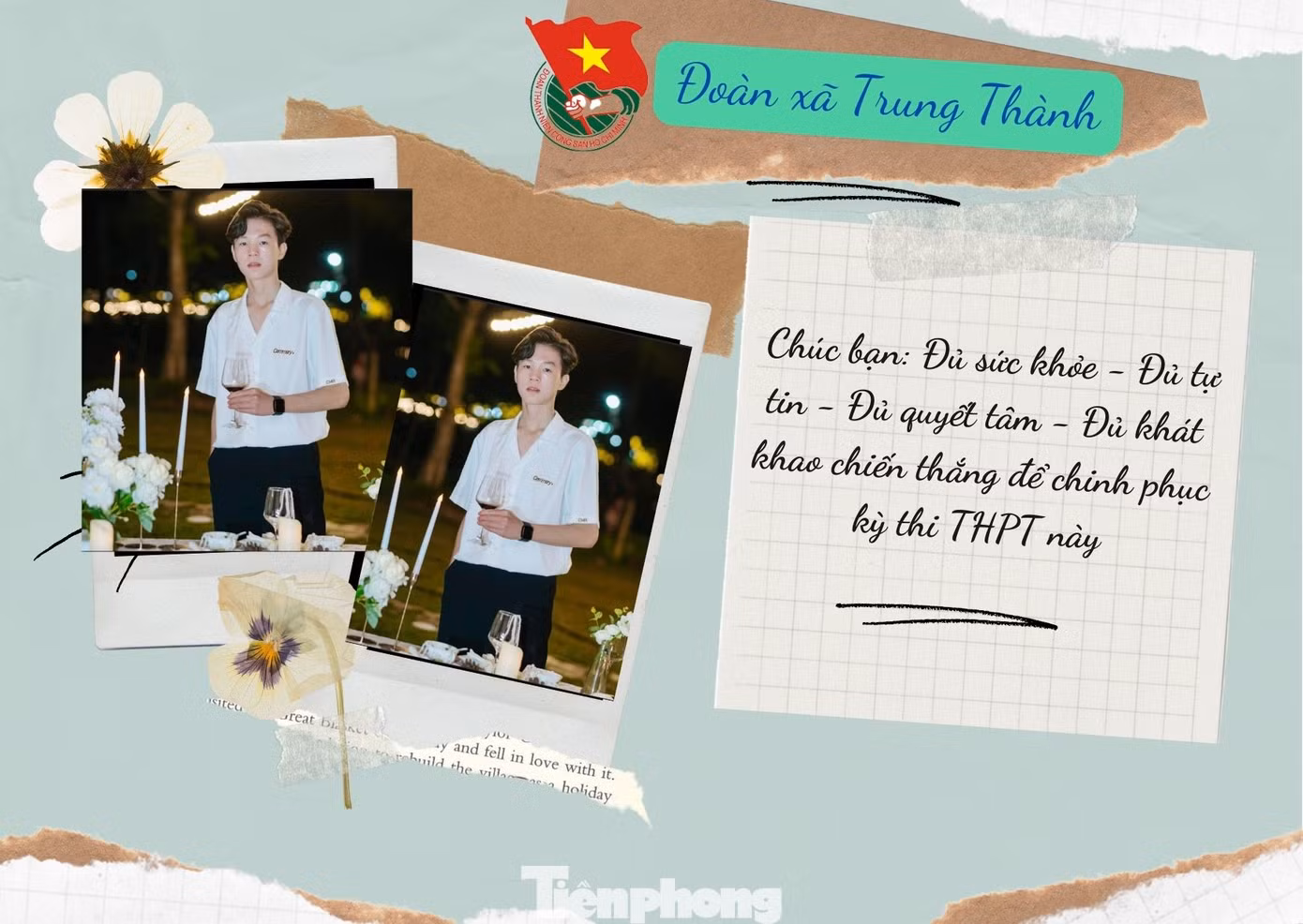 Chị Phạm Thị Huyền Trang, Bí thư Huyện đoàn Yên Thành chia sẻ: “Chương trình Tiếp sức mùa thi năm nay, toàn huyện có 6 đội hình thanh niên tình nguyện với gần 200 đoàn viên, thanh niên tham gia. Trước khi diễn ra kỳ thi, Huyện đoàn cũng đã tổ chức chương trình “Gia sư áo xanh”, mỗi đoàn viên sẽ hỗ trợ một em học sinh ôn thi. Ngoài ra, Huyện đoàn còn tặng quà cho những em học sinh có hoàn cảnh khó khăn trên địa bàn; thiết kế những lời chúc, thông điệp ý nghĩa”.