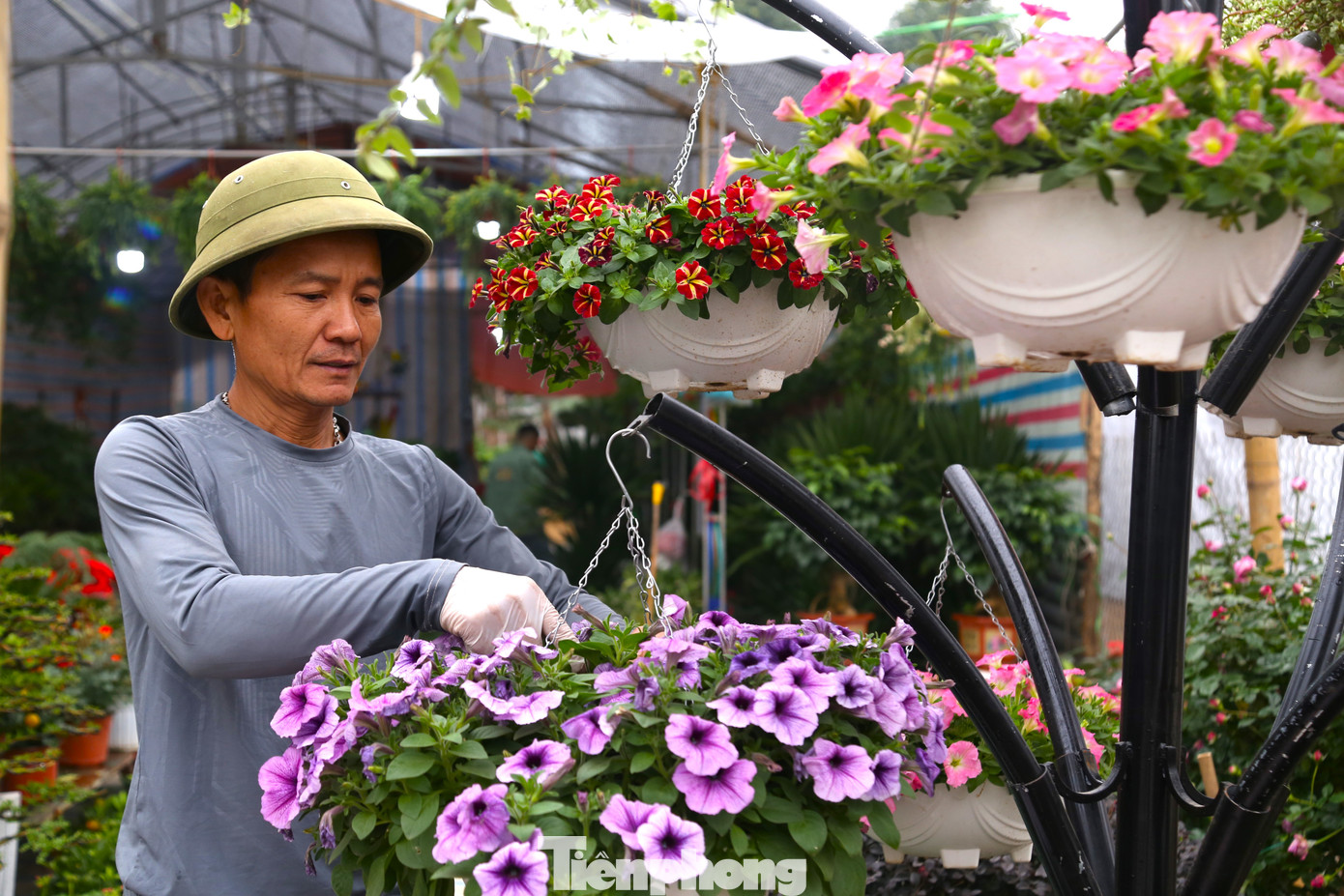 Nhiều tiểu thương phải đặt chỗ từ hàng tháng trời để có địa điểm đẹp bán hoa Tết