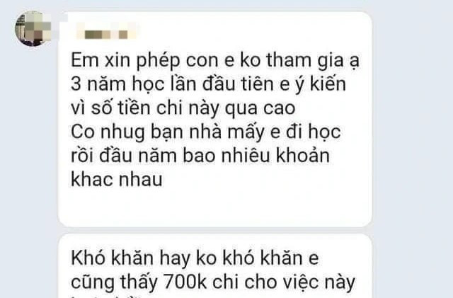 Nhiều phụ huynh cho rằng mức thu 700.000 đồng/học sinh là quá cao Nhiều phụ huynh cho rằng mức thu 700.000 đồng/học sinh là quá cao