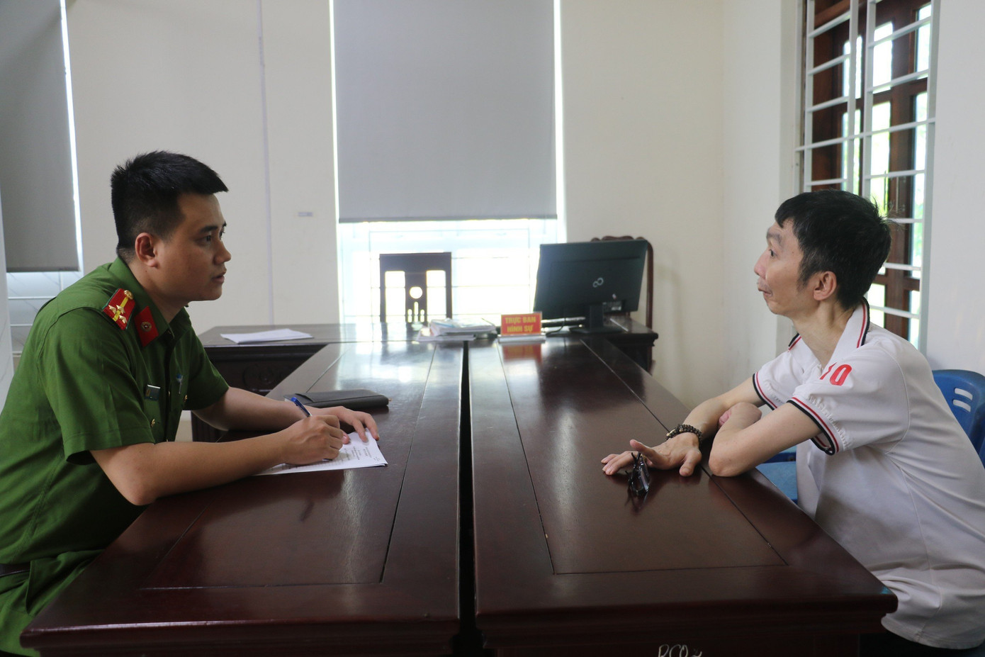 Cơ quan Công an làm việc với đối tượng Nguyễn Đức Vinh