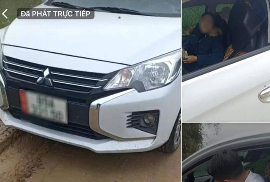 Nhóm người lên xe bỏ chạy khi người dân phản ứng