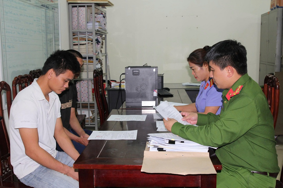 Các đối tượng tại cơ quan Công an