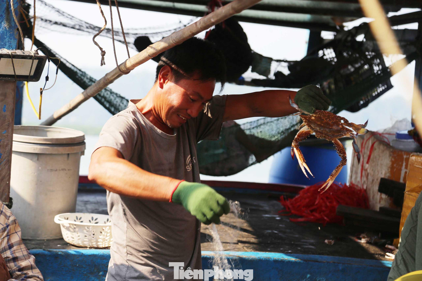 Ngư dân Nguyễn Văn Quân (trú xã Quỳnh Phương, thị xã Hoàng Mai) cho biết, thuyền của anh ra khơi từ lúc 22h đêm hôm trước, đến khoảng 13h hôm sau thì cập bến, thương lái thu mua ngay tại bến. “Những ngày nay, thời tiết thuận lợi nên thuyền nào cũng đánh được nhiều hản sản, nhất là ghẹ và tôm tít. Thu nhập cao gấp đôi, từ 1 - 3 triệu đồng/ngày”, anh Quân chia sẻ.