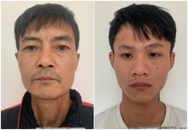 Đối tượng Đặng Quang Quý (trái) và Phan Đình Đức Đối tượng Đặng Quang Quý (trái) và Phan Đình Đức