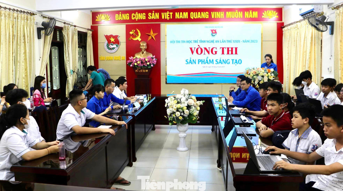 Hội thi Tin học trẻ tỉnh Nghệ An lần thứ XXIX, năm 2023. Ảnh: TH Hội thi Tin học trẻ tỉnh Nghệ An lần thứ XXIX, năm 2023. Ảnh: TH