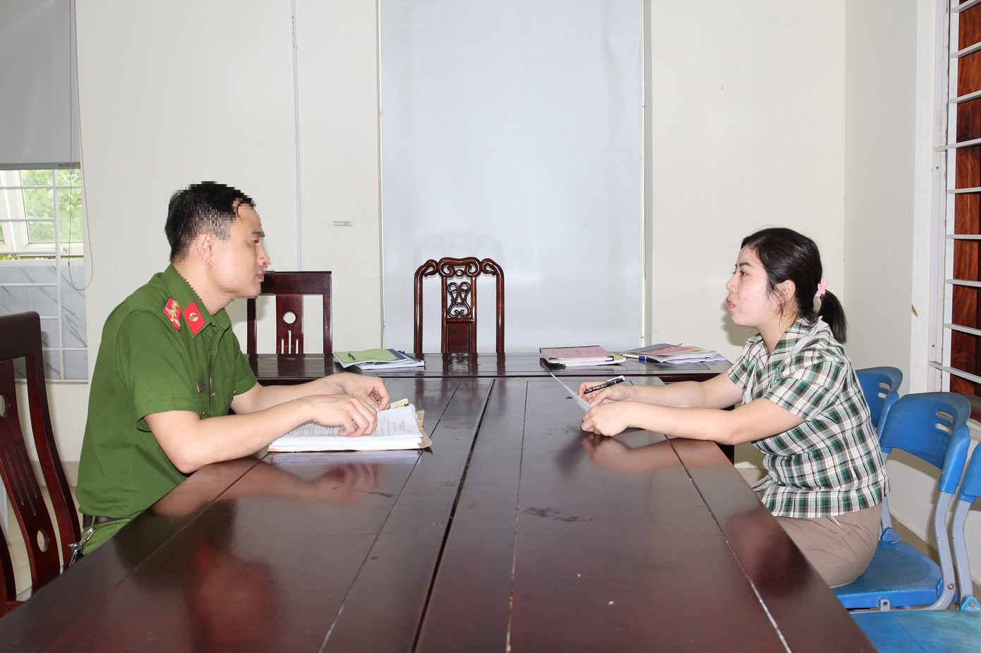 Võ Thị Tuyết tại cơ quan công an Võ Thị Tuyết tại cơ quan công an