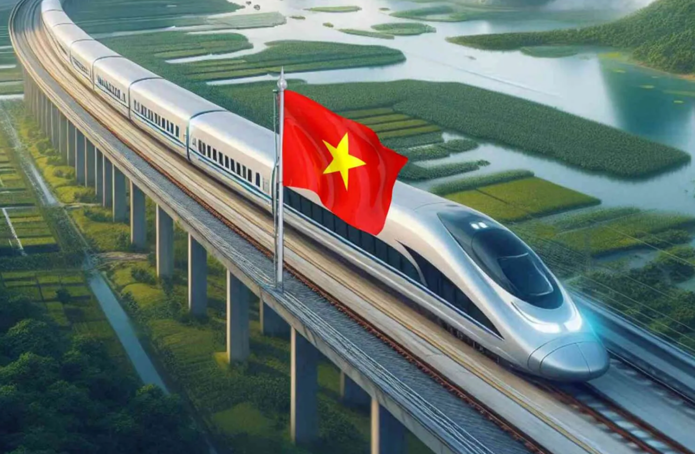 Mô phỏng đường sắt tốc độ cao Bắc - Nam.