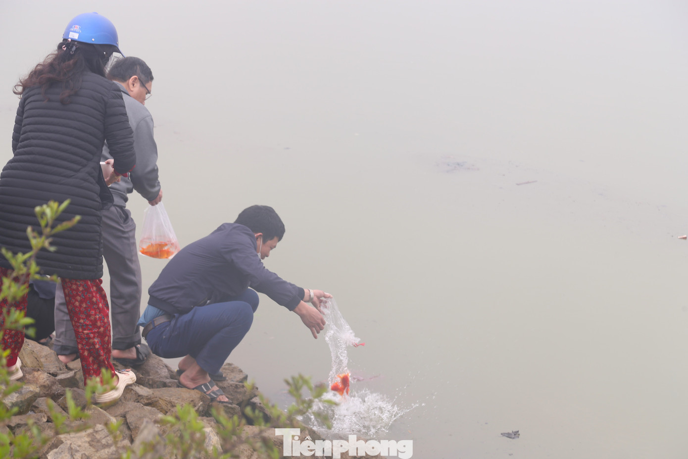 Thả cá chép tiễn ông Công ông Táo về trời là một nét văn hóa của người Việt.