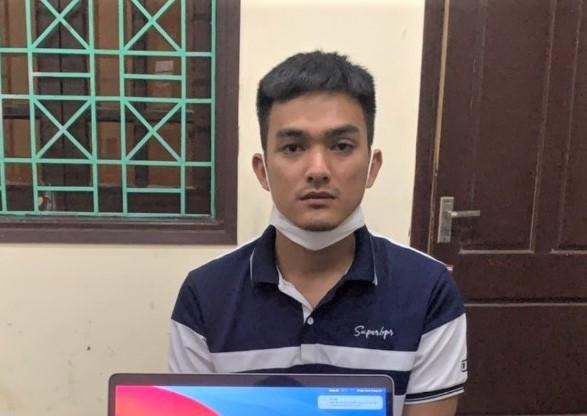 Đối tượng Lê Thanh Liêm tại cơ quan Công an