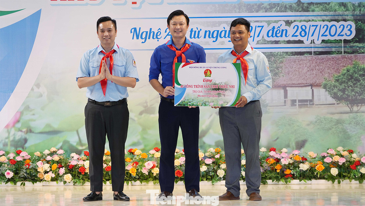 Hội đồng Huấn luyện T.Ư trao tặng biểu trưng 1 công trình sân chơi thiếu nhi cho thiếu nhi đặt tại Trung tâm Hoạt động Thanh thiếu niên tỉnh Nghệ An Hội đồng Huấn luyện T.Ư trao tặng biểu trưng 1 công trình sân chơi thiếu nhi cho thiếu nhi đặt tại Trung tâm Hoạt động Thanh thiếu niên tỉnh Nghệ An