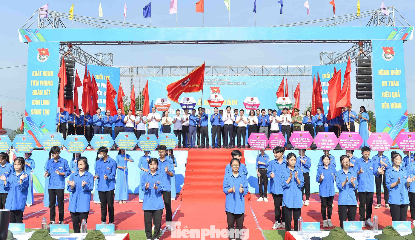 Lễ ra quân Chiến dịch Thanh niên tình nguyện Hè năm 2023. Ảnh: TH Lễ ra quân Chiến dịch Thanh niên tình nguyện Hè năm 2023. Ảnh: TH