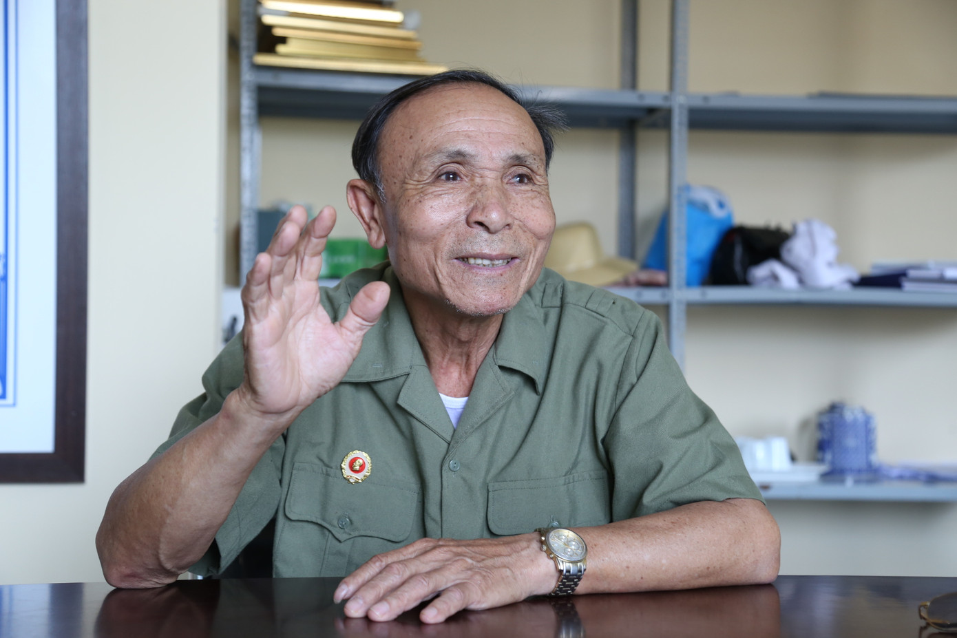 Trung tá Nguyễn Trọng Độ chia sẻ về những tháng ngày chiến đấu gian khổ. Ảnh: Thu Hiền Trung tá Nguyễn Trọng Độ chia sẻ về những tháng ngày chiến đấu gian khổ. Ảnh: Thu Hiền