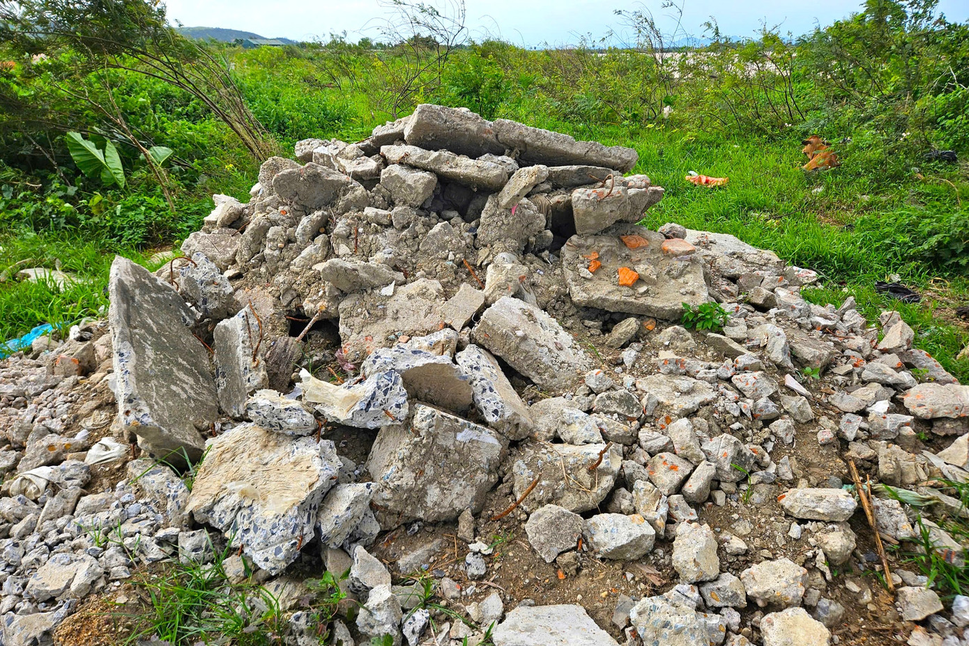 Ghi nhận của PV, dưới cầu Yên Xuân thuộc địa bàn xã Hưng Nguyên Nam (tỉnh Nghệ An) xuất hiện nhiều bãi rác tự phát. Bên cạnh rác thải sinh hoạt, rác thải xây dựng cũng được người dân đổ tràn lan dưới chân cầu.