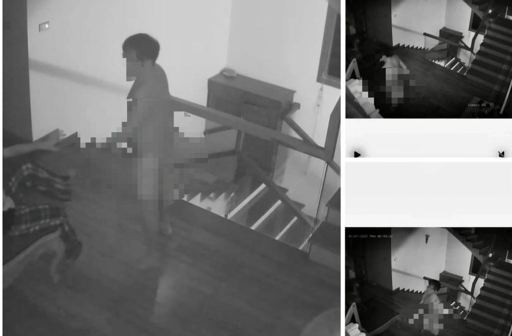 Hình ảnh người chồng bạo hành vợ. Ảnh cắt từ clip