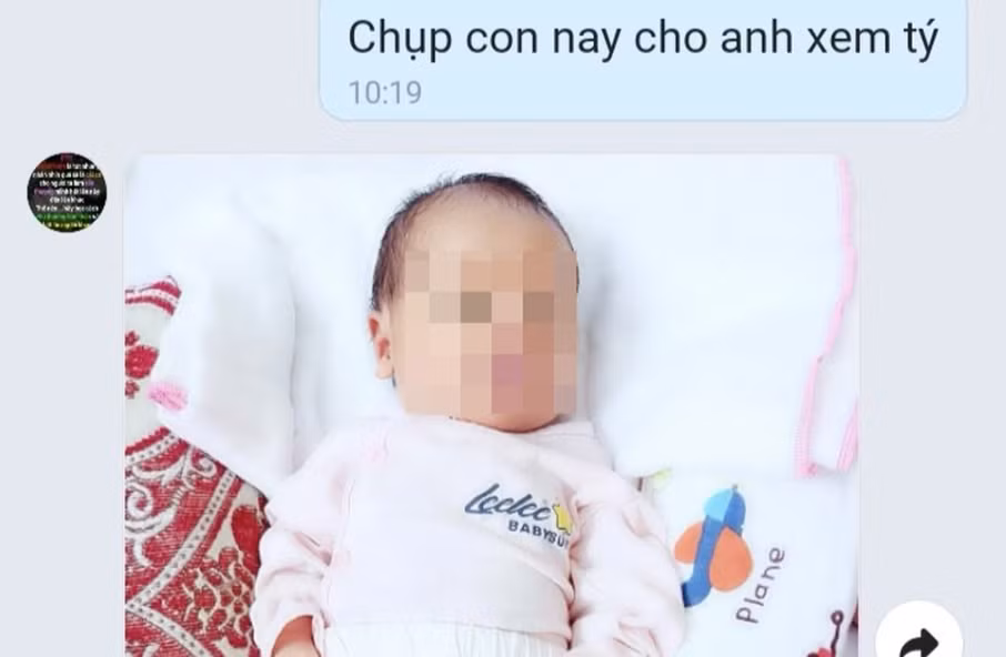 Hình ảnh bé trai Liễu gửi cho đôi vợ chồng