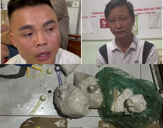 Hai đối tượng cùng tang vật vụ án Hai đối tượng cùng tang vật vụ án