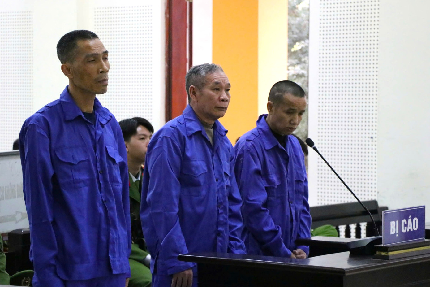 Ba bị cáo tại tòa Ba bị cáo tại tòa