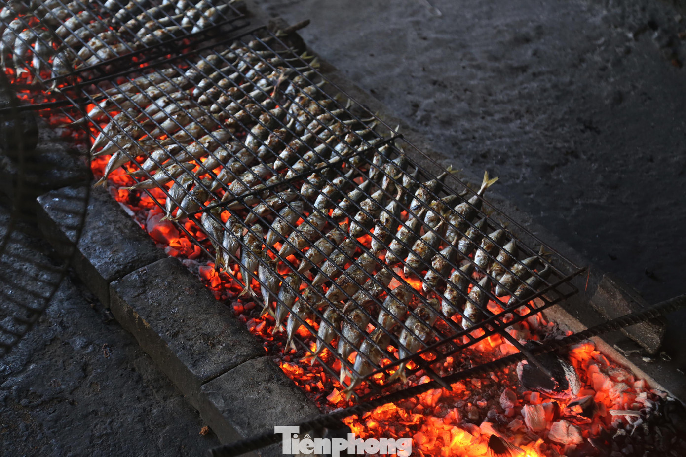 Làng nghề nướng cá Diễn Vạn vẫn đỏ lửa bất kể nắng, mưa. Làng nghề nướng cá Diễn Vạn vẫn đỏ lửa bất kể nắng, mưa.