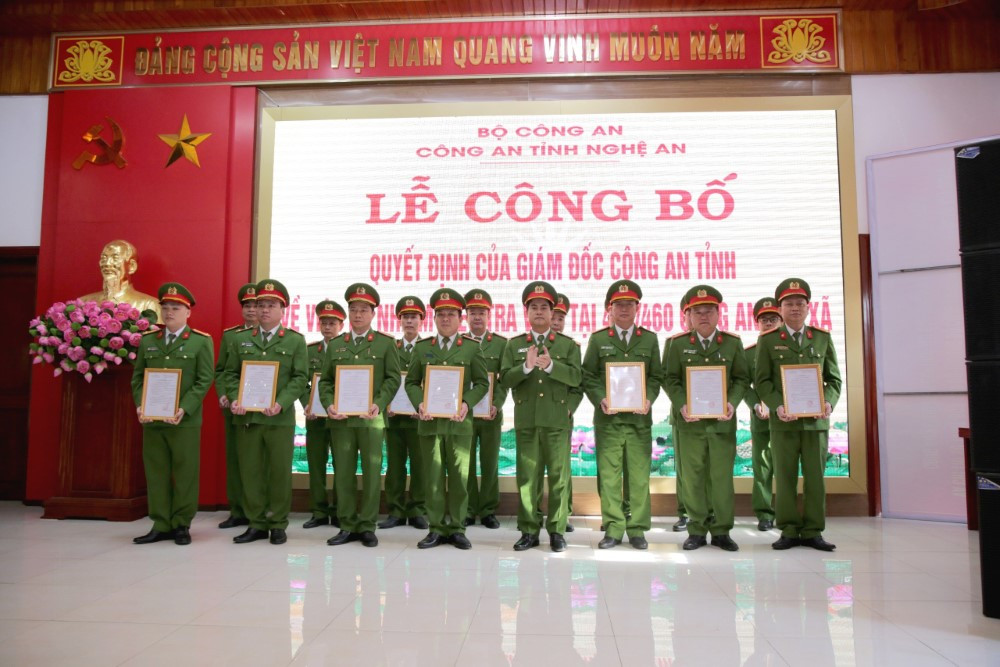 Công an tỉnh Nghệ An đã hoàn thành bổ nhiệm 609 điều tra viên tại 460/460 Công an cấp xã trong toàn tỉnh.