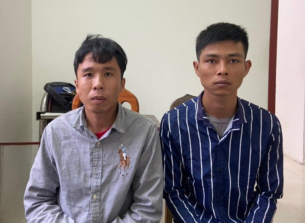 Hai đối tượng Võ Nhất Phương và Phan Trí Ái tại cơ quan Công an Hai đối tượng Võ Nhất Phương và Phan Trí Ái tại cơ quan Công an