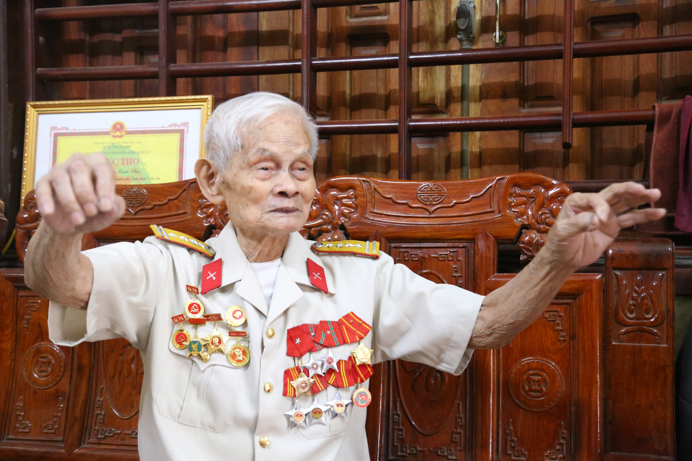 Cựu chiến binh Nguyễn Cảnh Thìn hồi tưởng về những ngày tháng tham gia chiến dịch Điện Biên Phủ.