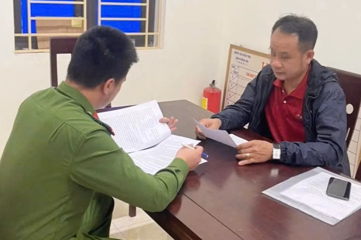 Ông T. tại cơ quan công an