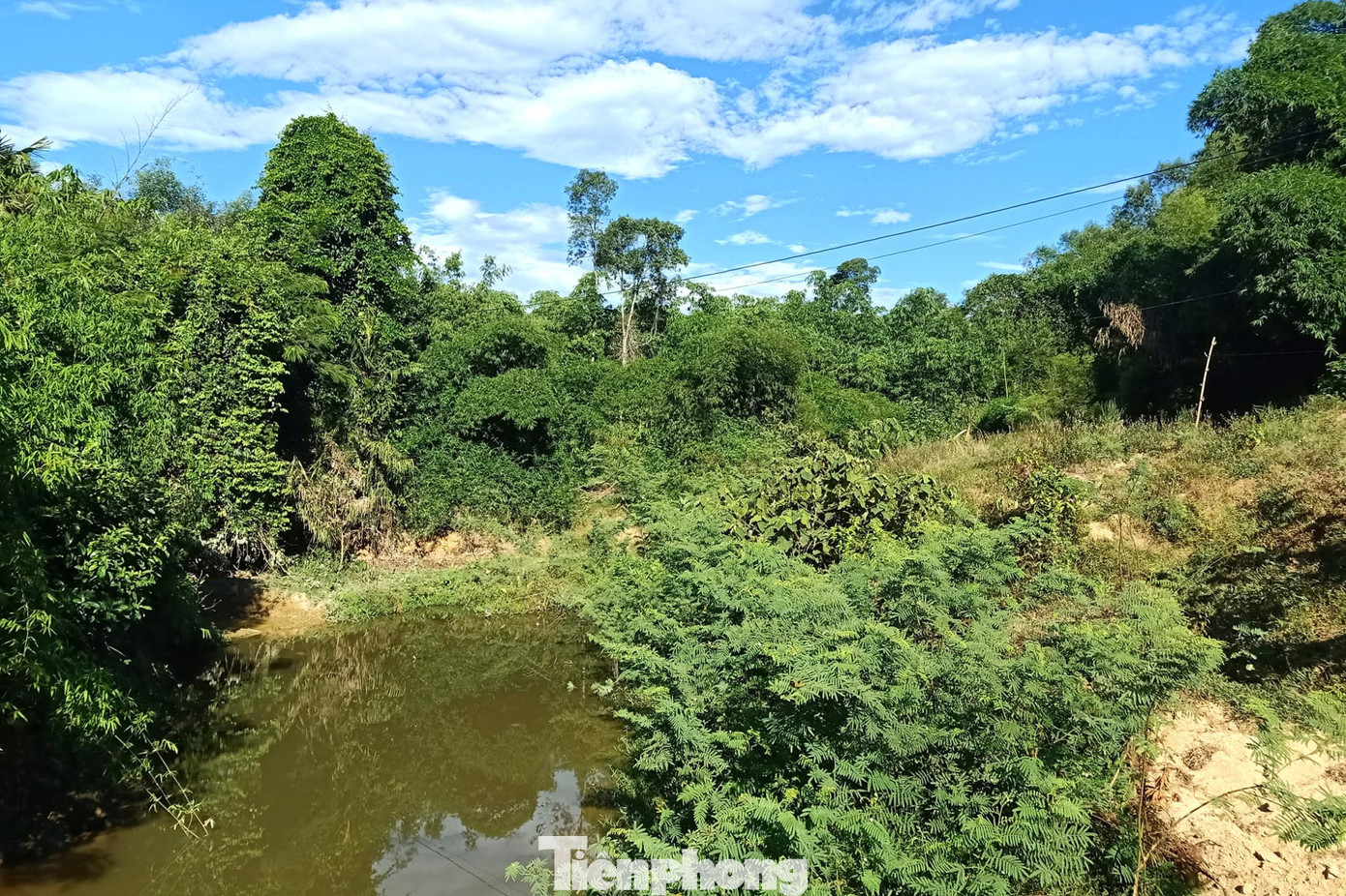 Con suối ngăn cách 3 gia đình mẹ con bà Viết Con suối ngăn cách 3 gia đình mẹ con bà Viết