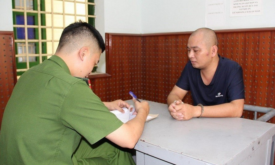 Nguyễn Văn Được tại cơ quan Công an.