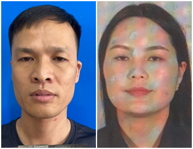 Đối tượng Đặng Ngọc Long (trái) và Nguyễn Thị Hải Đối tượng Đặng Ngọc Long (trái) và Nguyễn Thị Hải