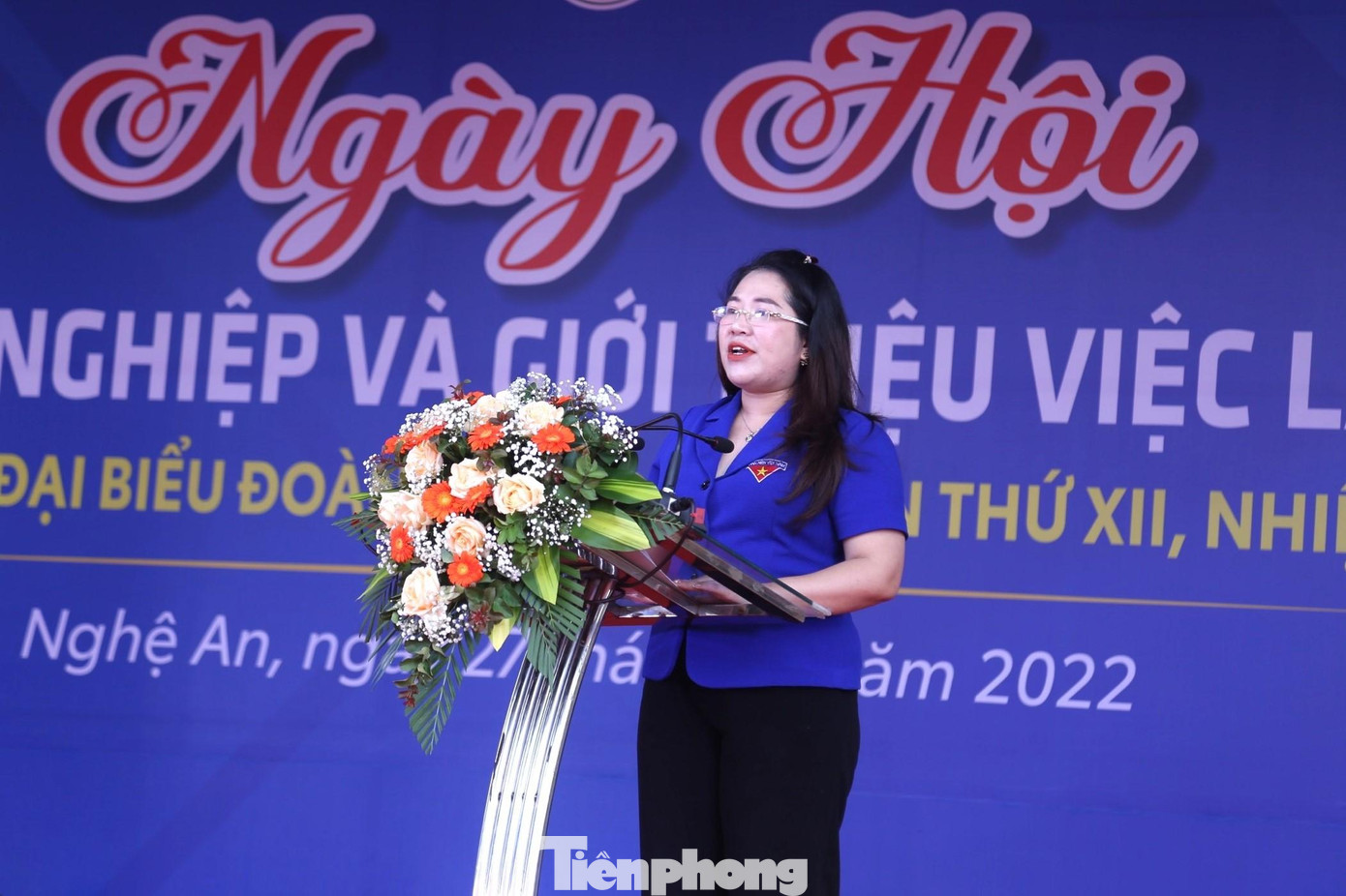 Chị Nguyễn Thị Phương Thuý, Phó Bí thư Tỉnh Đoàn Nghệ An phát biểu tại ngày hội Chị Nguyễn Thị Phương Thuý, Phó Bí thư Tỉnh Đoàn Nghệ An phát biểu tại ngày hội