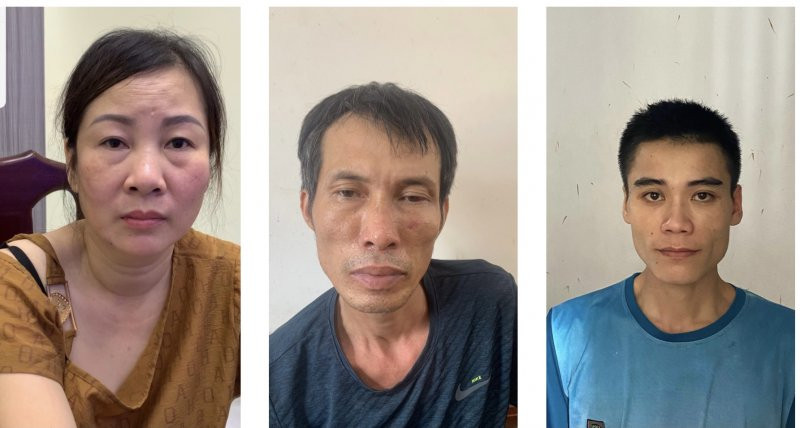 Các đối tượng tại cơ quan Công an