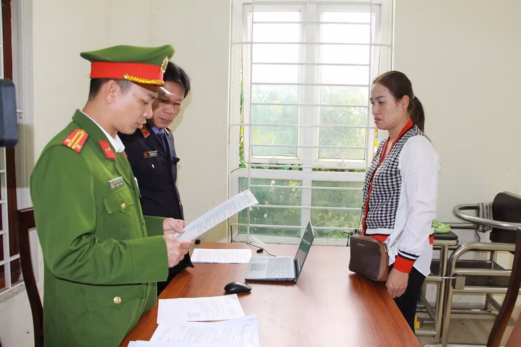 Cơ quan chức năng làm việc với đối tượng Hà Thị Tâm